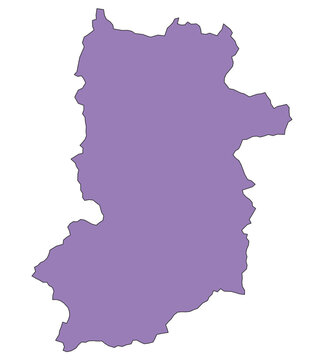 Outline Vector Map of Nara Prefecture of Japan