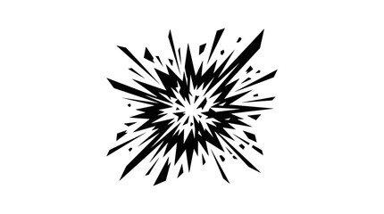 Abstract Black Explosion Burst Graphic Element © srikayati