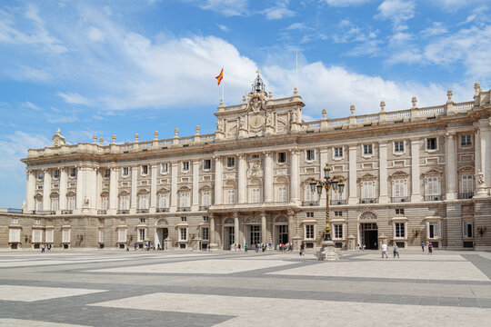 Awesome view of the Royal Palace of Madrid in Spain