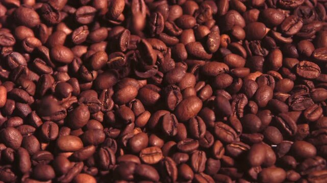 Roasted coffee beans, brown coffee beans, coffee background, roasted coffee