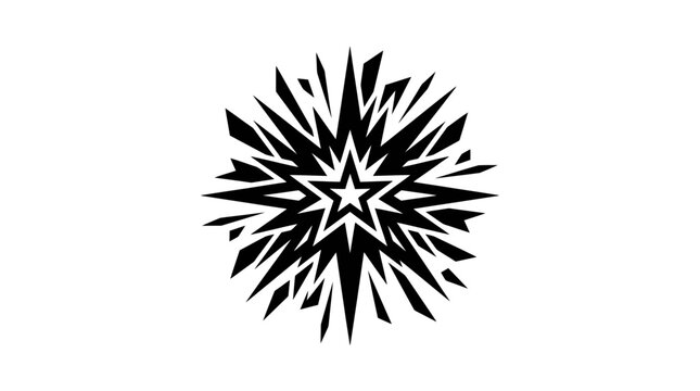 Abstract Starburst Explosion Graphic Element