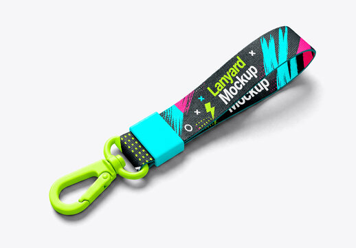 Wristband clip mockup isolated