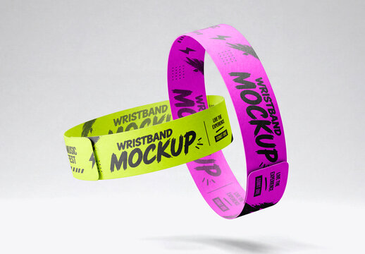 Paper Wristband Mockup Isolated