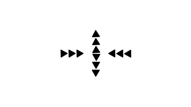 File #: forequarter arrows corner four arrows expand Outline icon animation.arrow icon in trendy flat icon.arrows galls directions icon .Motion graphic ck animation ...
