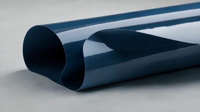 Medium shot featuring solid color highgloss castcoated giftwrap with a mirrorlike shine emphasizing the flawless smooth surface achieved through precise wet coating.