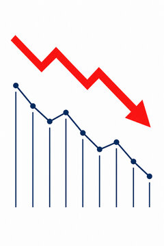 Vector illustration of stock market crash