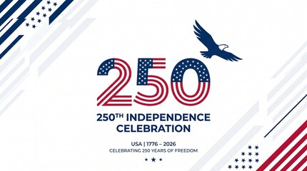 Obraz premium vector background for the 250 years of Independence celebration of the United States of America / USA