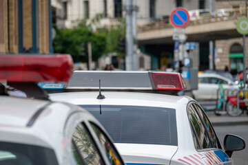 Police Vehicle Lights In Budapest © Daniel
