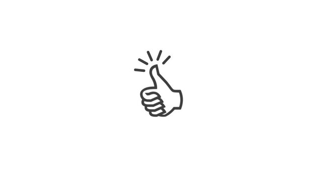 glowing neon hand mouse cursor icon on white background. hand cursor with click and accent. Mouse pointer hand click icon animation