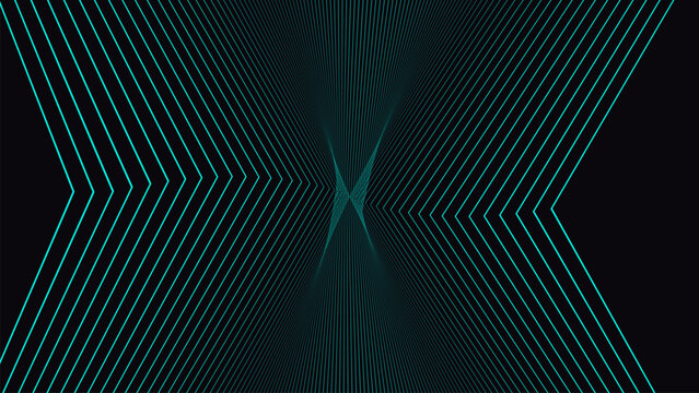 Abstract geometric pattern with green lines and pixel grid