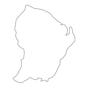 French Guiana outline map