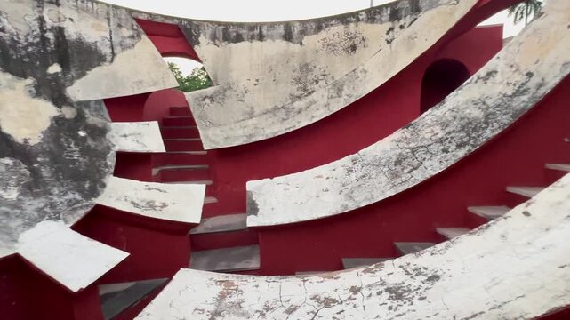 One of Delhi's most fascinating monuments, built for observing and studying astronomical phenomena. also called jantar mantar