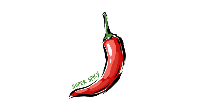 Eat well live well. Chili pepper local farm. Organic vegetable farm. Red chili pepper vegetable artwork. Super spicy graphic.