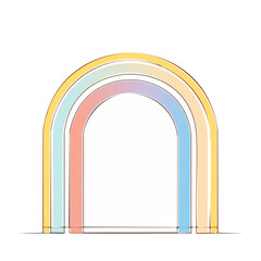 Fototapeta premium Flat design rainbow arch vector illustration