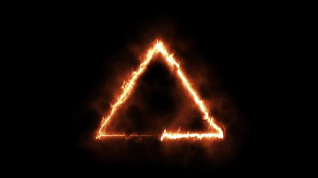 A "Fire Triangle Stock Video" commonly used in stock media platforms for visual effects.