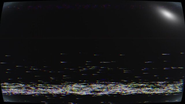 Old Analog Television Signal Interference and Static Noise.