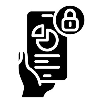 analytics security. this is a vector single icon with a solid style. It is suitable for various purposes, including website design, mobile app design, and logo design.