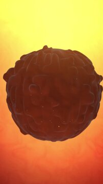 Parvovirus Virus in Infant's Body Cinematic Simulation - Vertical.