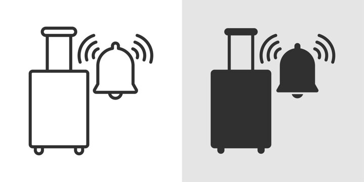 Travel Reminder Icon representing alerts and reminders for travel activities.