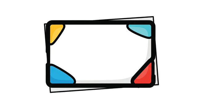 Colorful geometric shape design element.