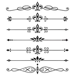 Fleur de lis flourishes and decorative dividers. © Sabrina45