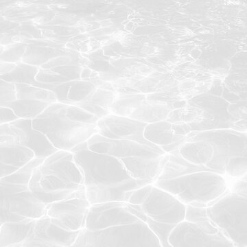 AI generative abstract water surface caustics background with subtle white ripples and light reflection pattern transparent png texture for modern minimalist overlay design swimming pool sunlight sun