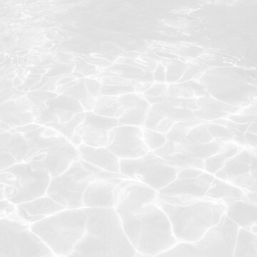 AI generative abstract water surface caustics background with subtle white ripples and light reflection pattern elegant transparent png liquid texture for modern overlay design swimming pool sunlight