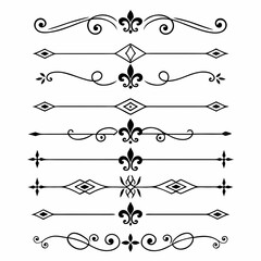 Elegant collection of royal fleur de lis dividers. © Sabrina45