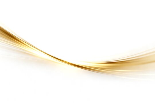 Elegant Gold Wave on White Background