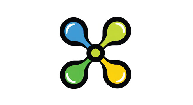 Colorful Fidget Spinner Graphic Design.