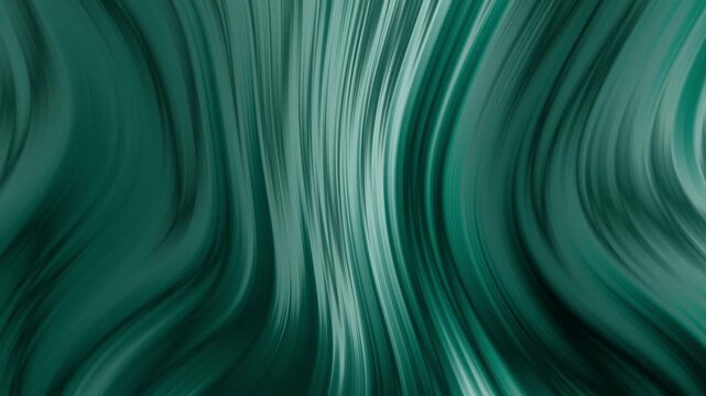 Abstract background with flowing teal and dark green lines, creating a smooth, silky, and elegant wave pattern with a sense of motion and depth