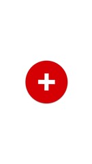 Fototapeta premium Switzerland Flag Button Icon 
