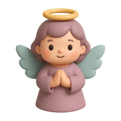 Obraz premium PNG Cute angelic character illustration