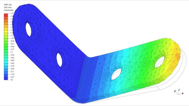 Mechanic simulation engineering - Stress and breakpoint analysis of Mechanical part under force and moment conditions