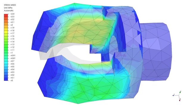 Mechanic simulation engineering - Stress and breakpoint analysis of Mechanical part under force and moment conditions