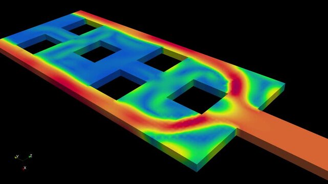 Liquid flow simulation - CFD simulation Computational fluid dynamics