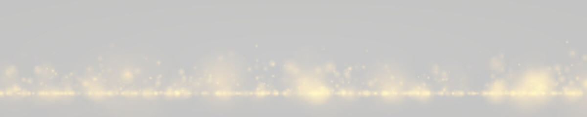 Golden shimmer particles drift gently with glowing accents. Fine glitter details add festive brilliance. Ideal for holiday graphics. PNG © Romstock