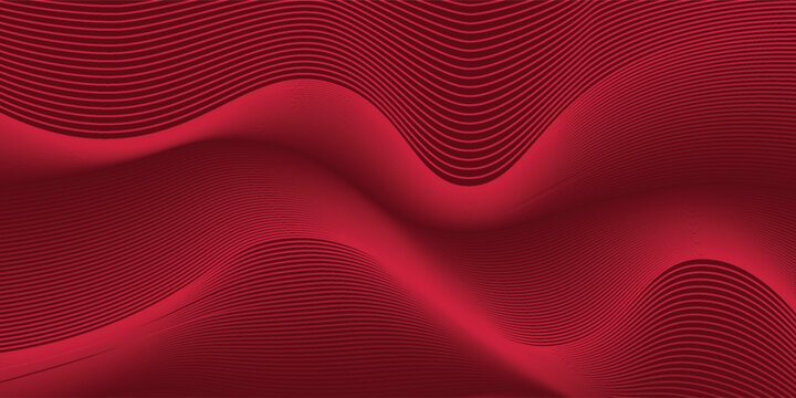 Contemporary technology cover design set. Luxury background with red line pattern (guilloche curves). Premium vector tech backdrop for business layout, digital certificate, formal brochure template