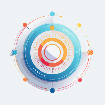 Abstract Futuristic Circular Technology Interface