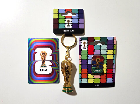 FIFA - World - Cup - 2026 - Trophy - Keychain - Pin - Souvenir - Collectible - Set