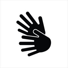 Obraz premium sign language icons. simple solid vector illustration