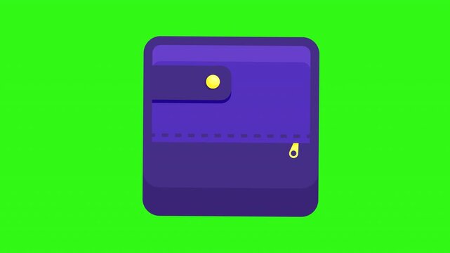 Purple wallet icon suitable for finance apps, websites, presentations. Simple flat design great for branding, uiux projects, and social media.
