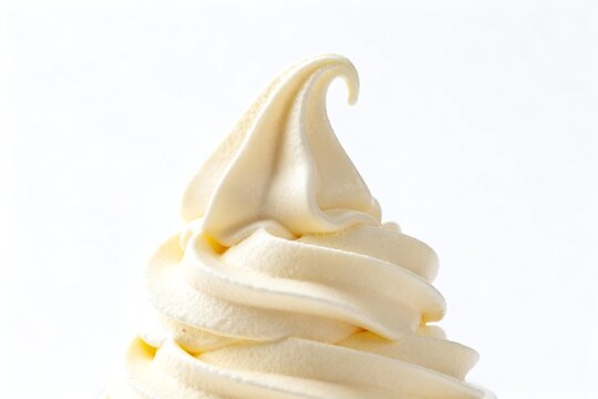 Close-up of creamy vanilla ice cream swirl