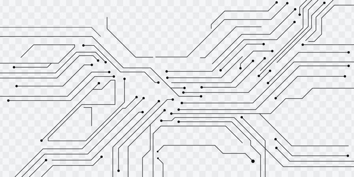 Abstract PCB circuit board lines background with electronic technology connection design