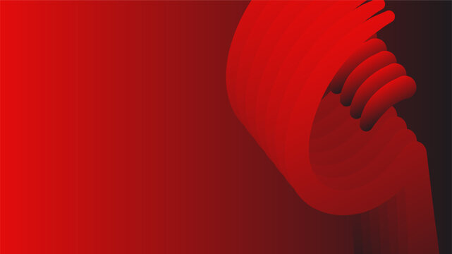 Luxury abstract dark red and black fluid wave background. Elegant 3D gradient wavy ribbon design for modern tech, gaming, and premium corporate layouts