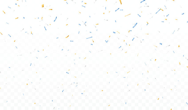 Celebration Argentina national color confetti with ribbon, perfect for season festival template and banner 