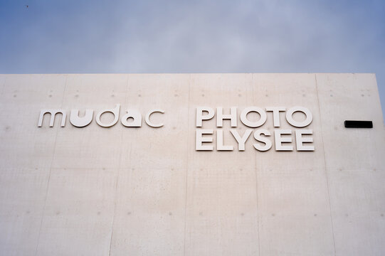 Lausanne, Switzerland - June 4, 2026: Mudac Museum of Contemporary Design and Applied Arts and Photo Elysee -Cantonal Museum of Photography. PLATEFORME 10 arts district
