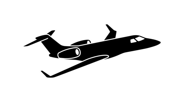 Private Jet Airplane Flying High.