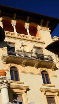 Historic Art Nouveau Building Facade in Coppede District Rome