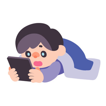 タブレットで動画を見て夜更かし